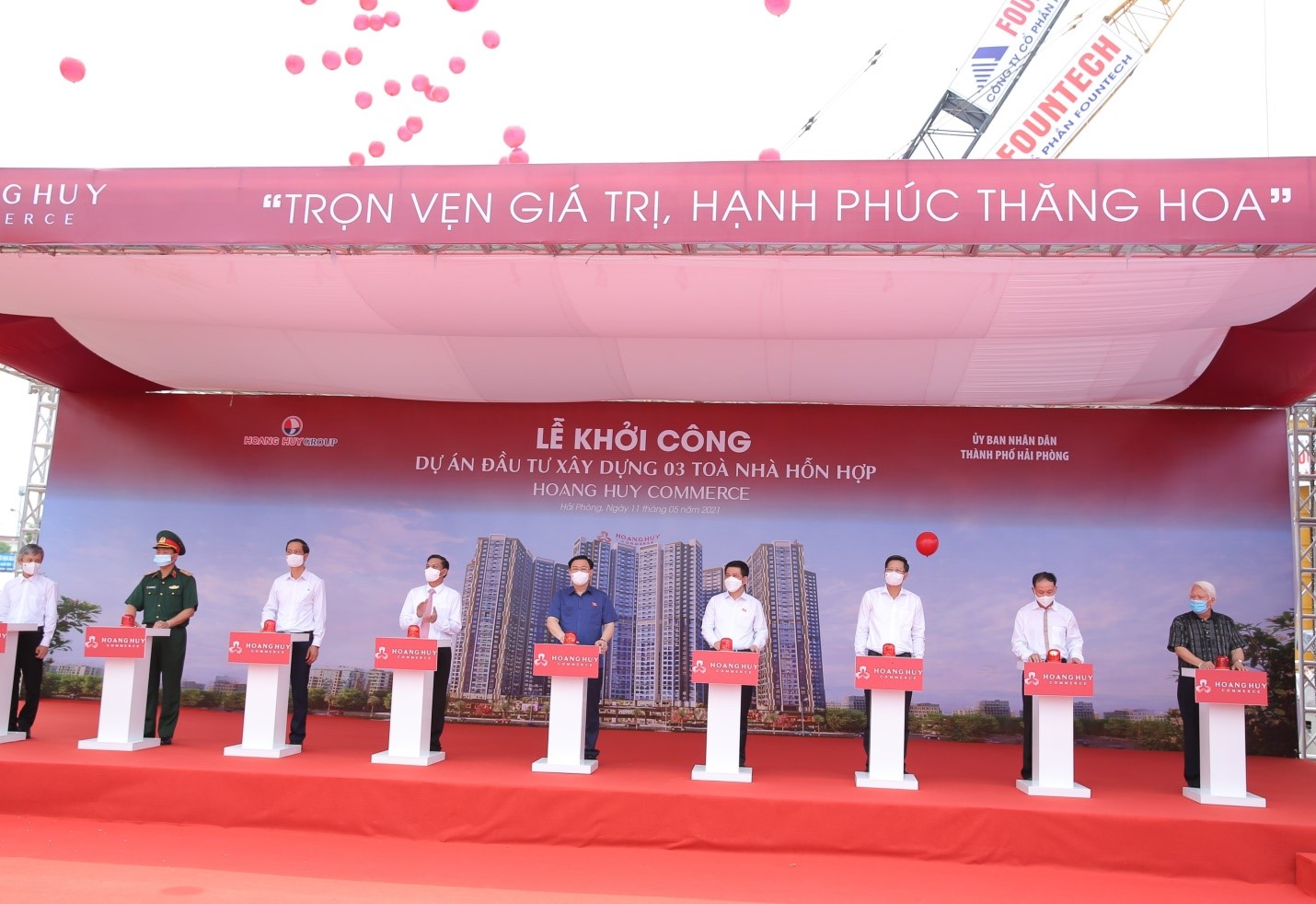 Lễ khởi công Dự án tổ hợp thương mại – dịch vụ - căn hộ cao cấp Hoang Huy Commerce